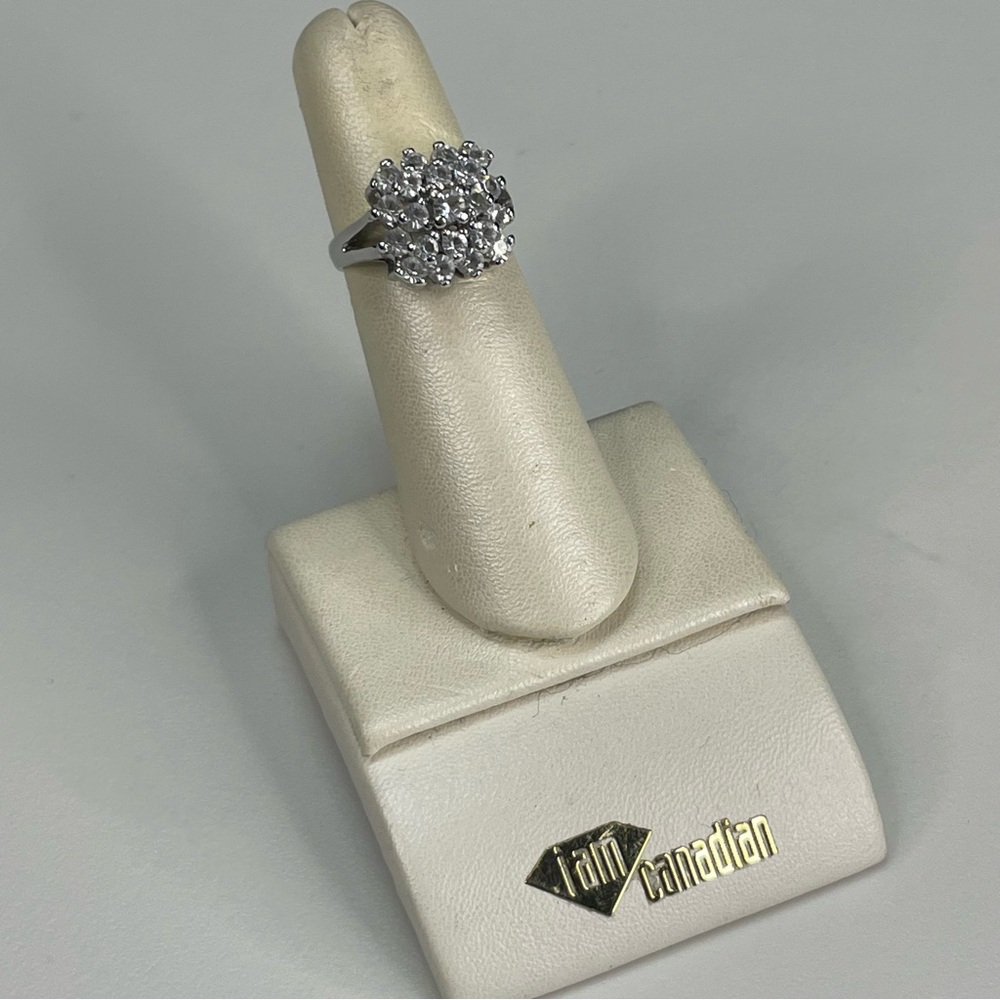 UNCAS cluster topaz sterling silver ring size 6